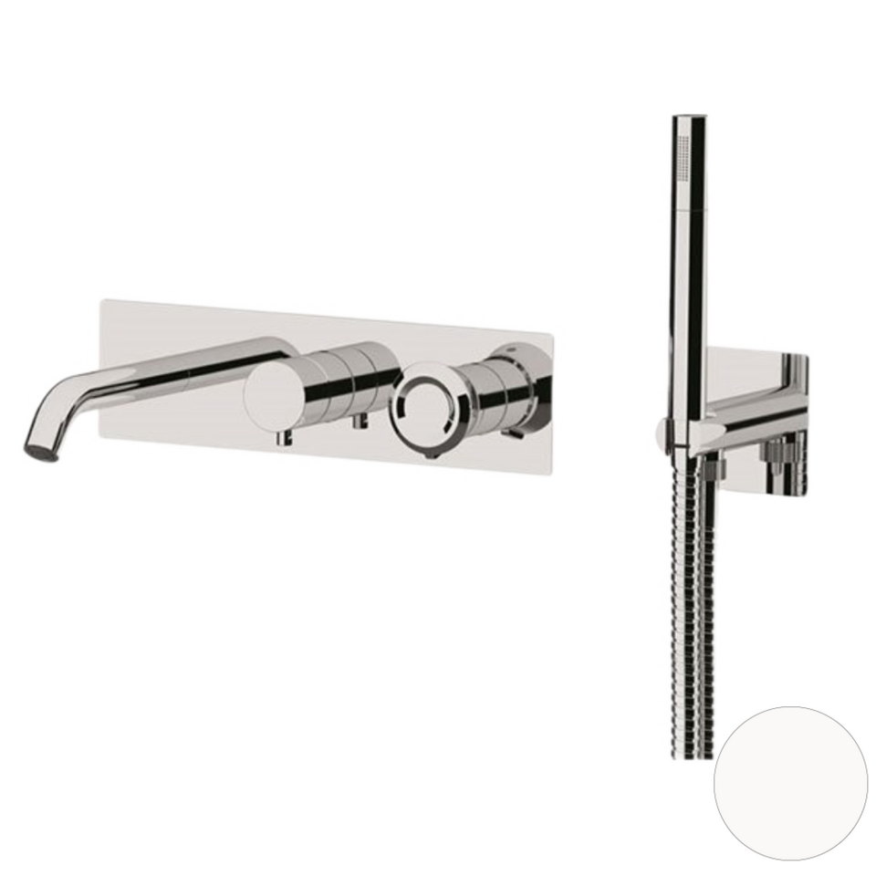 Фото №2  Смеситель для ванны Remer Element ET53D2BO, белый матовый