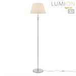 Превью фото №1  Торшер LUMION 8274/1F CLASSI LN26 045 никель/белый/серый, металл/керамика/ткань Торшер Е27 1*60W 220V VERMONT