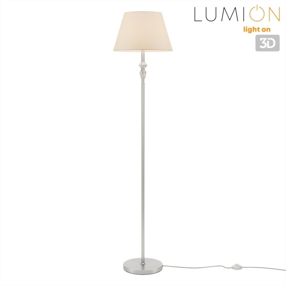 Фото №7  Торшер LUMION 8274/1F CLASSI LN26 045 никель/белый/серый, металл/керамика/ткань Торшер Е27 1*60W 220V VERMONT
