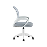 Превью фото №3  Кресло офисное TopChairs Simple SN серый пластик белый