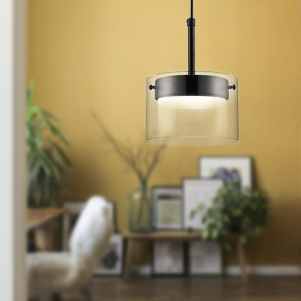 Фото №9  LUMION 8232/1Y УЦЕНКА(НЕВОЗВРАТНЫЙ ТОВАР) COMFI LN25 000 черный/прозрачный, металл/стекло Подвес LED GX70 1*10W 220V NATALINA