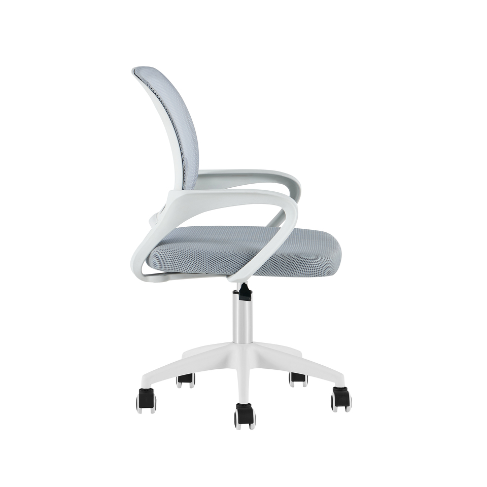 Фото №4  Кресло офисное TopChairs Simple SN серый пластик белый