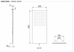Превью фото №2  Верхний душ настенный 50x22 см Remer INOX SS350UFX