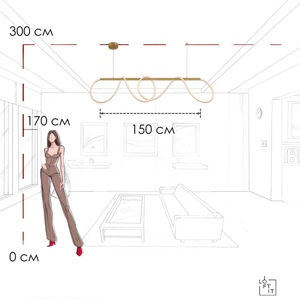 Фото №8  Подвесной светильник 10388P/B Brass Подвесной светильник LOFT IT Thread