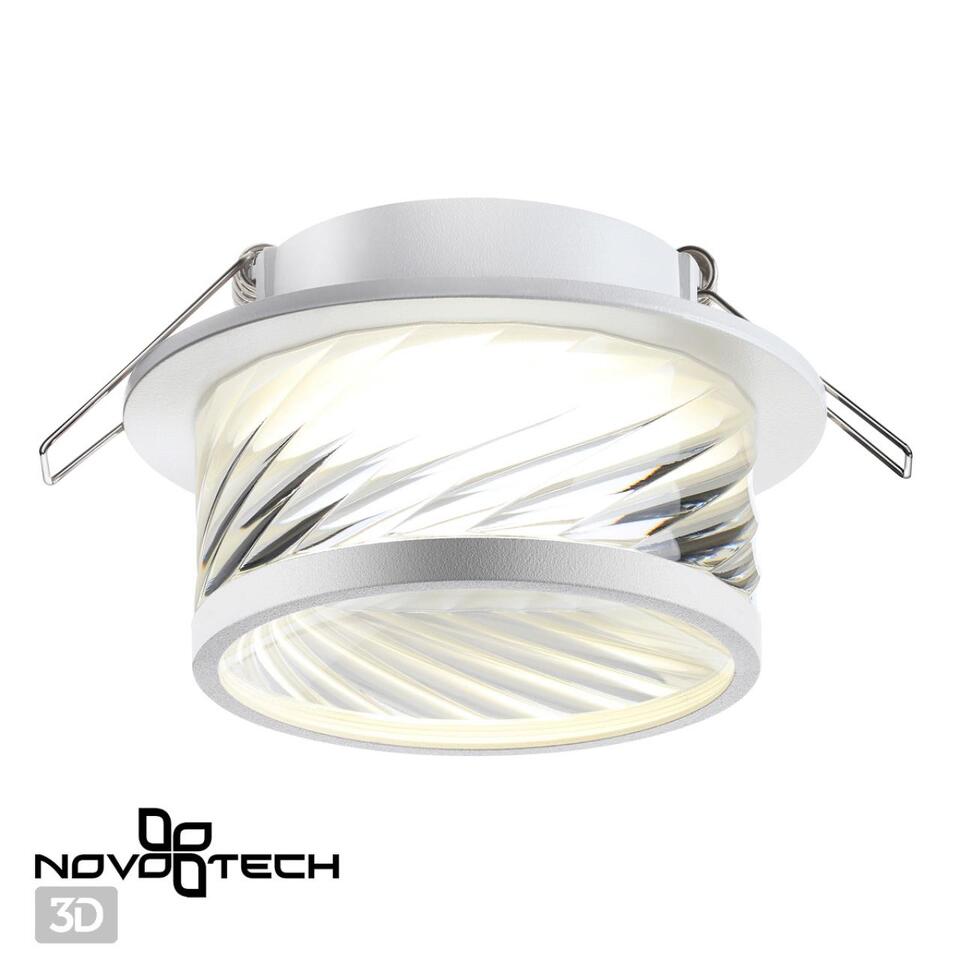 Фото №5  NOVOTECH 370919 SPOT NT22 512 белый Светильник встраиваемый IP20 GU10 9W 220V GEM