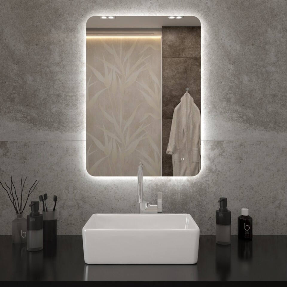 Фото №15  Teymi Зеркало Solli Oreol Pro 50х70, LED подсветка, сенсор