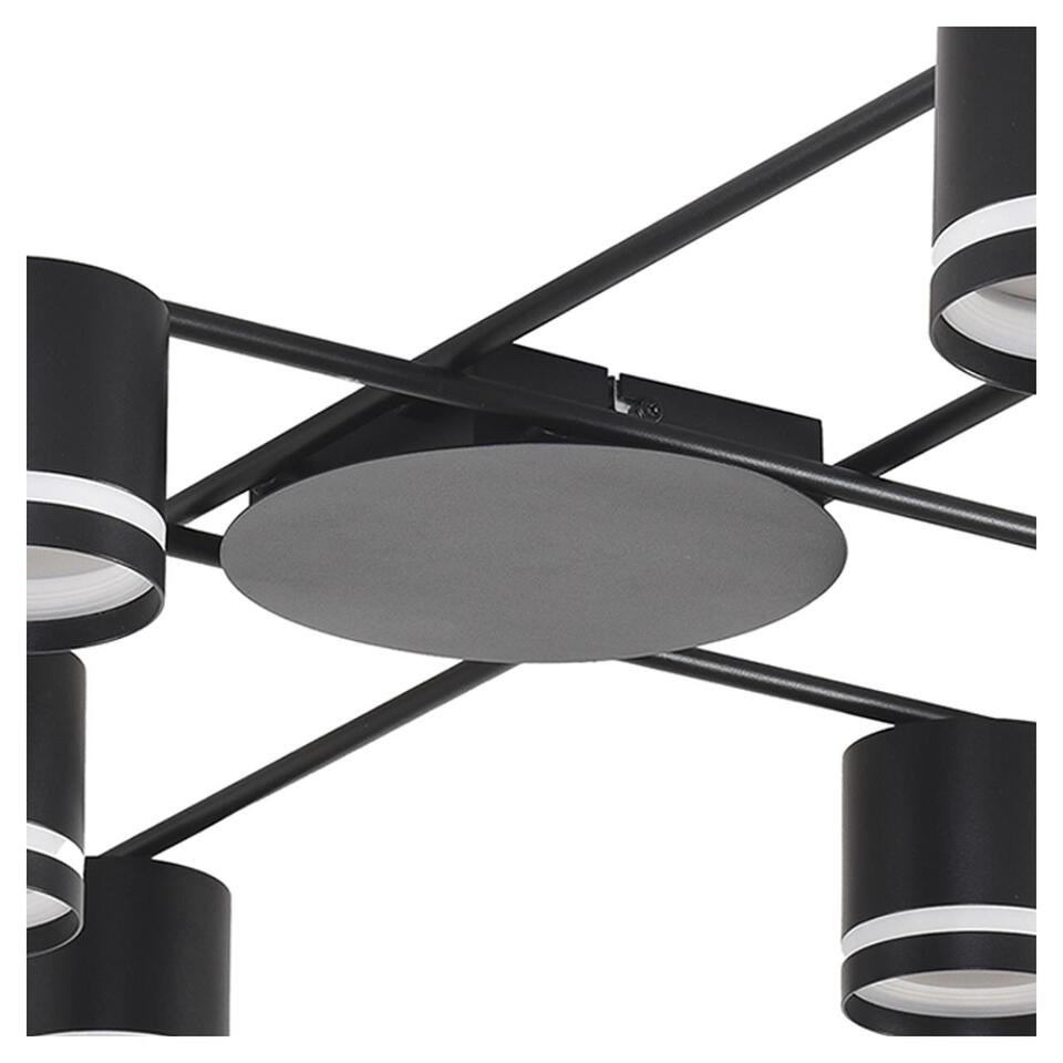 Фото №7  LUMION 8362/8C COMFI LN 000 черный, металл/акрил Светильник потолочный GX53 LED 8*7W 220V BERTY