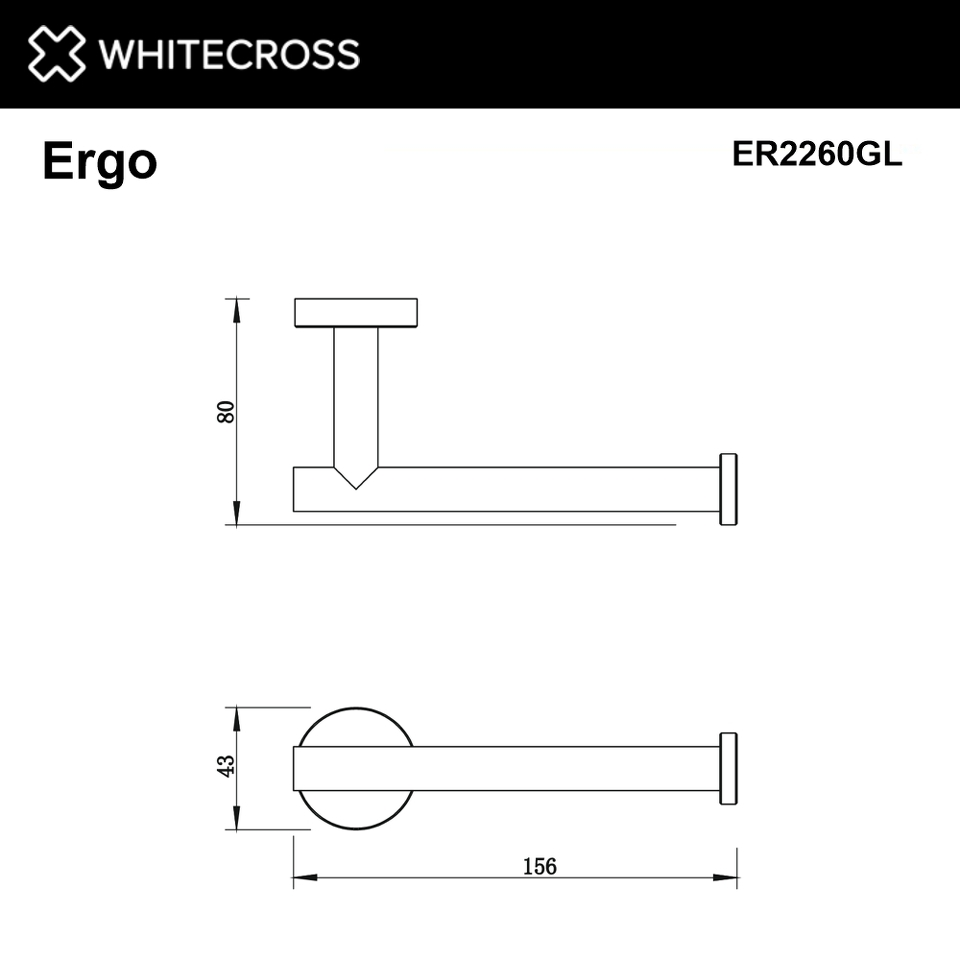 Фото №3  Держатель туалетной бумаги WHITECROSS Ergo ER2260GL (золото)