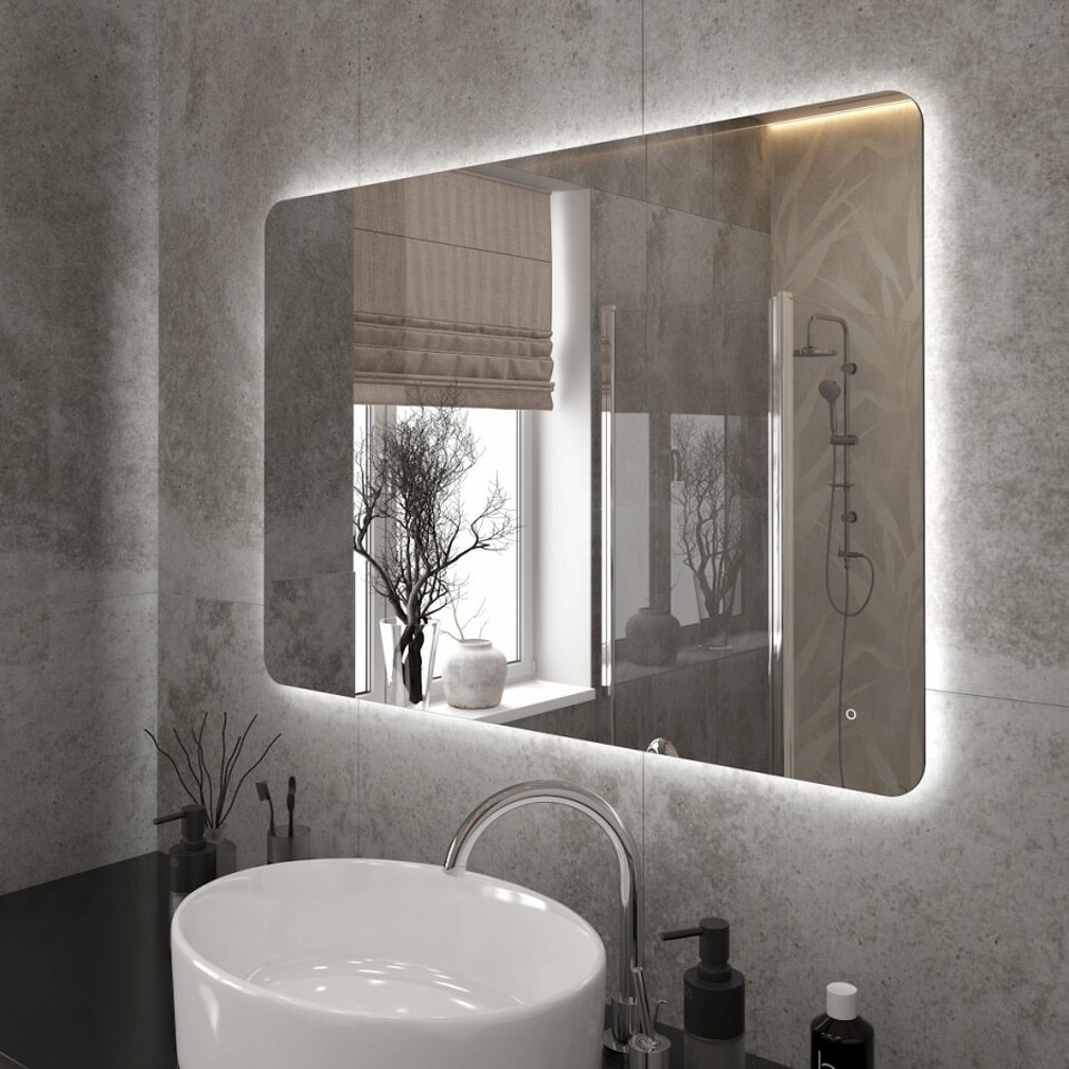 Фото №15  Teymi Зеркало Solli Oreol Pro 100х70, LED подсветка, сенсор
