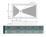 Превью фото №8  UPC710 / UPCM710 Althea душевой поддон 70х100, 3 см  Матовый лен Plus-Ton®