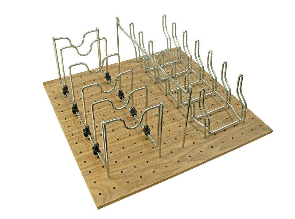 Фото №1  Деревянный органайзер WOODLINE для кастрюль, крышек и сковородок, фасад 600 мм, 524x472х210 мм, дуб