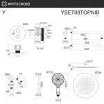 Превью фото №3  Термостатическая душевая система скрытого монтажа WHITECROSS Y YSET08TOPNIB (брашированный никель)