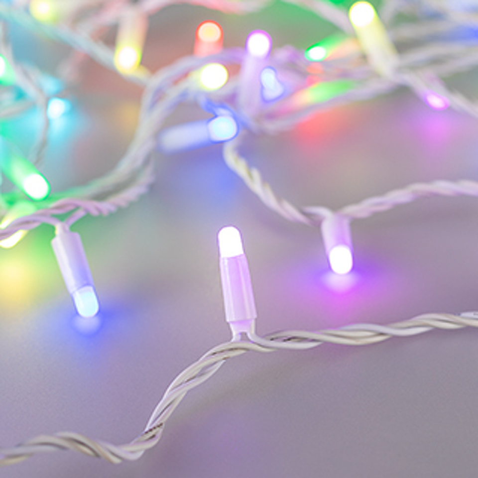 Фото №1  Ardecoled Светодиодная гирлянда ARD-STRING-CLASSIC-10000-WHITE-100LED-MILK-LIVE RGB-DMX (24V, 10W) ( IP65)