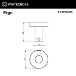 Превью фото №2  Крючок WHITECROSS Ergo ER2210NIB (брашированный никель)