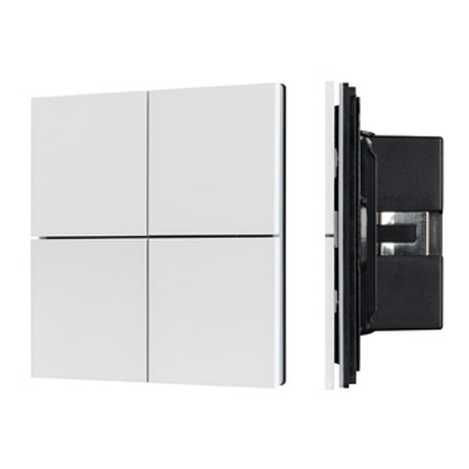 Фото №1  IARL INTELLIGENT ARLIGHT Кнопочная панель KNX-304-23-IN White (BUS, Frameless) ( IP20 Металл, 2 года)