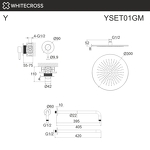Превью фото №3  Система для душа скрытого монтажа WHITECROSS Y YSET01GM (оружейная сталь)