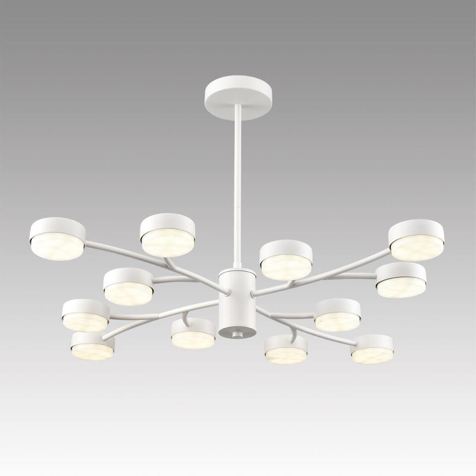 Фото №8  Люстра LUMION 8265/12 COMFI LN26 233 металл, белый Люстра GX53 LED 12*7W 220V TORINA