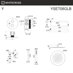 Превью фото №3  Термостатическая душевая система скрытого монтажа WHITECROSS Y YSET08GLB (брашированное золото)