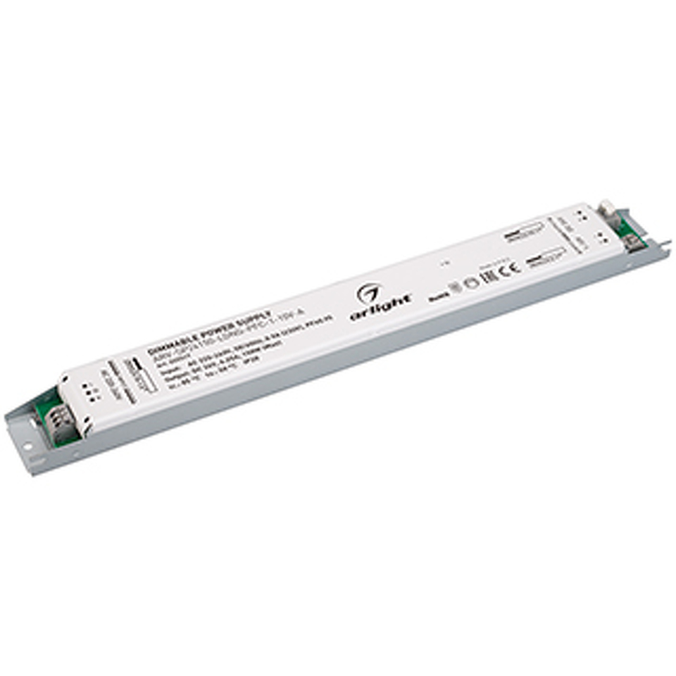 Фото №1  Arlight Блок питания ARV-SP24150-LONG-PFC-1-10V-A (24V, 6.25A, 150W) ( IP20 Металл, 5 лет)