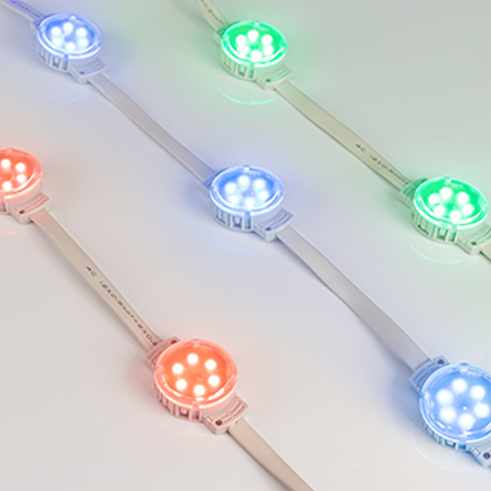 Фото №1  Arlight Модуль управляемый SPI-F6-D40 24V RGB-RAM-Auto (1.25W, IP68, 120 deg) ( Пластик, 3 года)