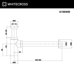 Превью фото №2  Сифон для умывальника декоративный WHITECROSS A186NIB (брашированный никель)