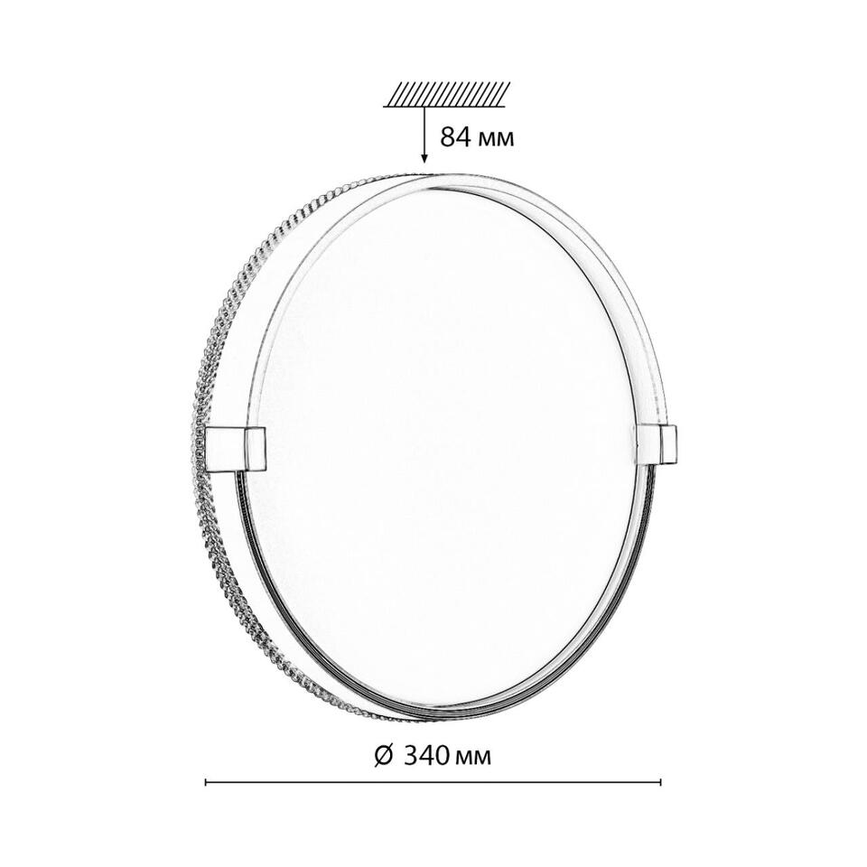 Фото №6  SONEX 7646/CL PALE SN 189 Светильник пластик/белый/золотой LED 30Вт 4000К D340 IP43 OLIDI WHITE