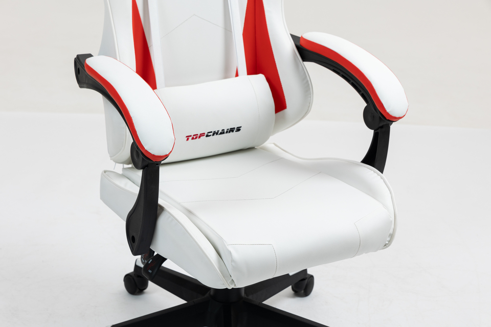 Фото №10  Кресло Кресло спортивное TopChairs Phantom бело-красный