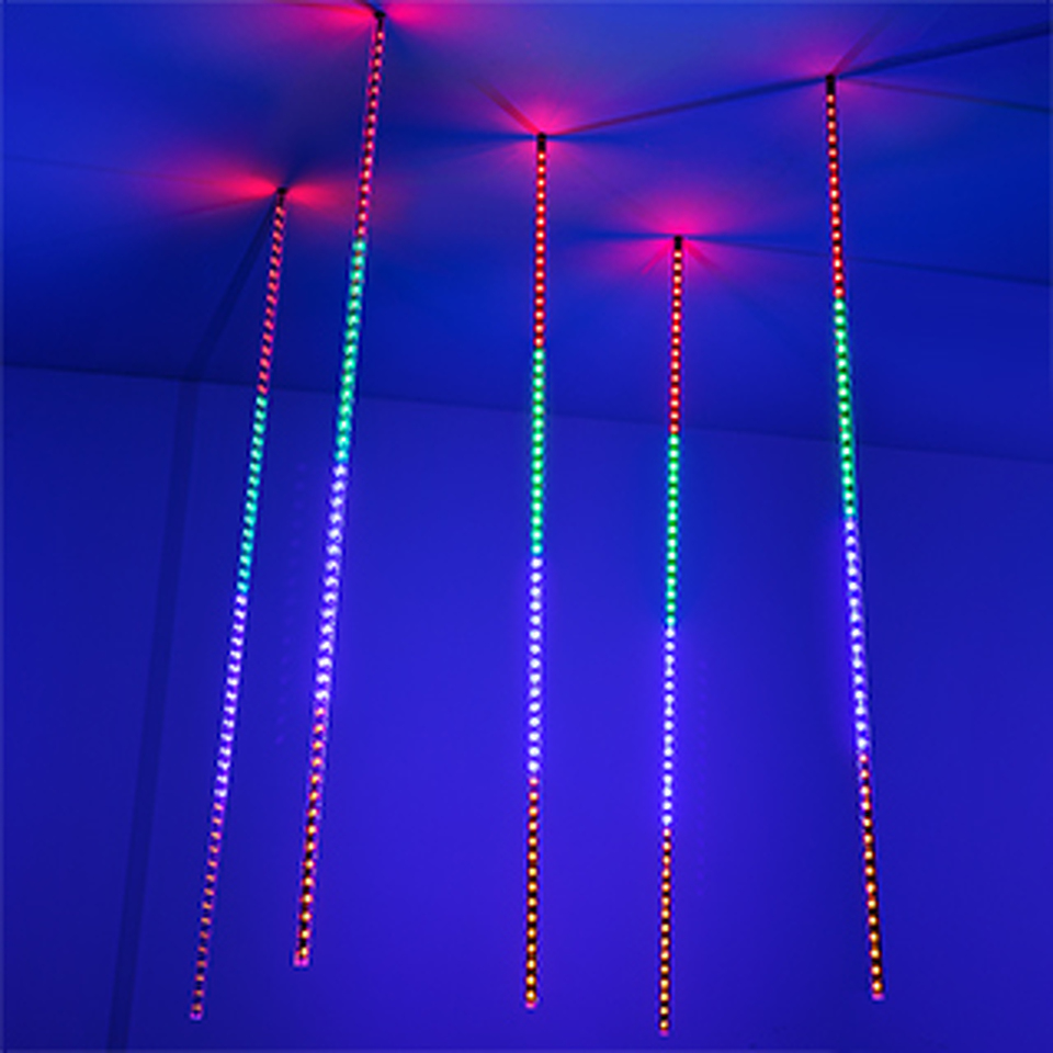 Фото №1  Ardecoled Светодиодная гирлянда ARD-ICEFALL-CLASSIC-D12-1000-5PCS-CLEAR-120LED-LIVE RGB (230V, 11W) ( IP65)