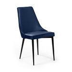 Превью фото №1  Top concept Стул Оливер, бархат синий 29/ чёрный конус