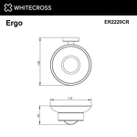 Превью фото №2  Мыльница подвесная WHITECROSS Ergo ER2220CR (хром)