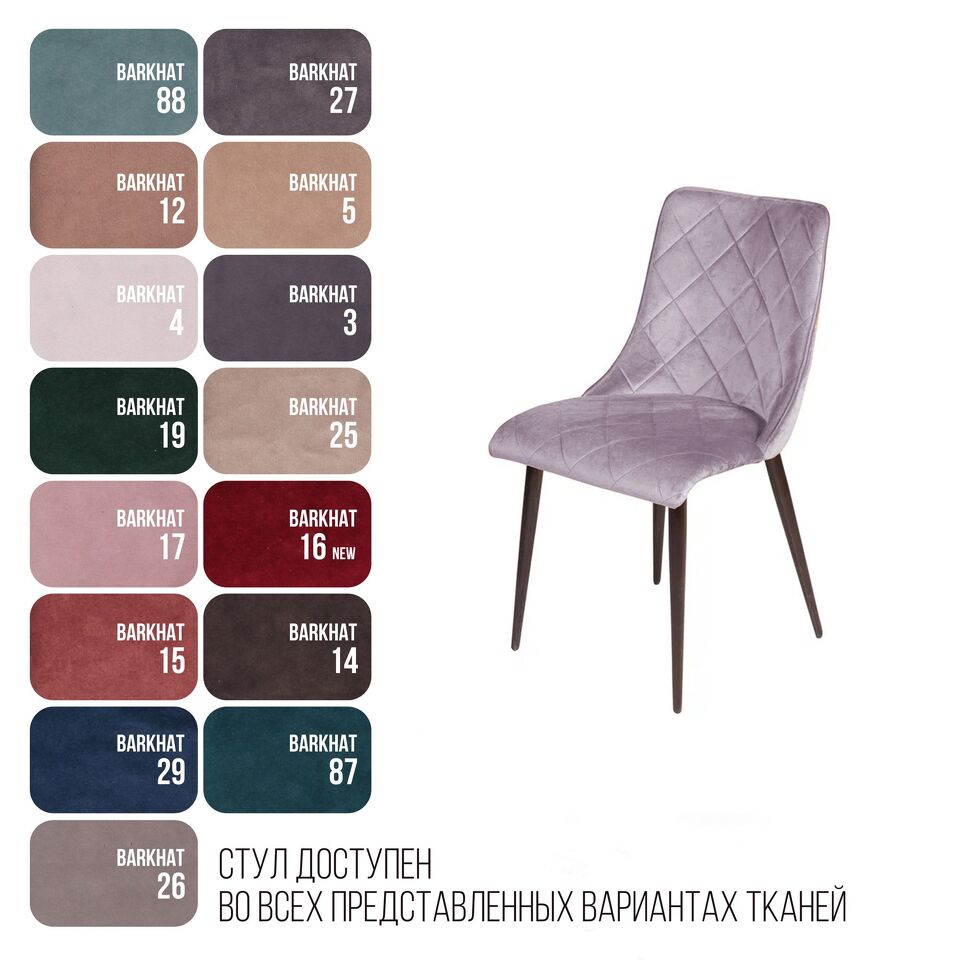 Фото №9  Top concept Стул Патрик, бархат светло-серый 26