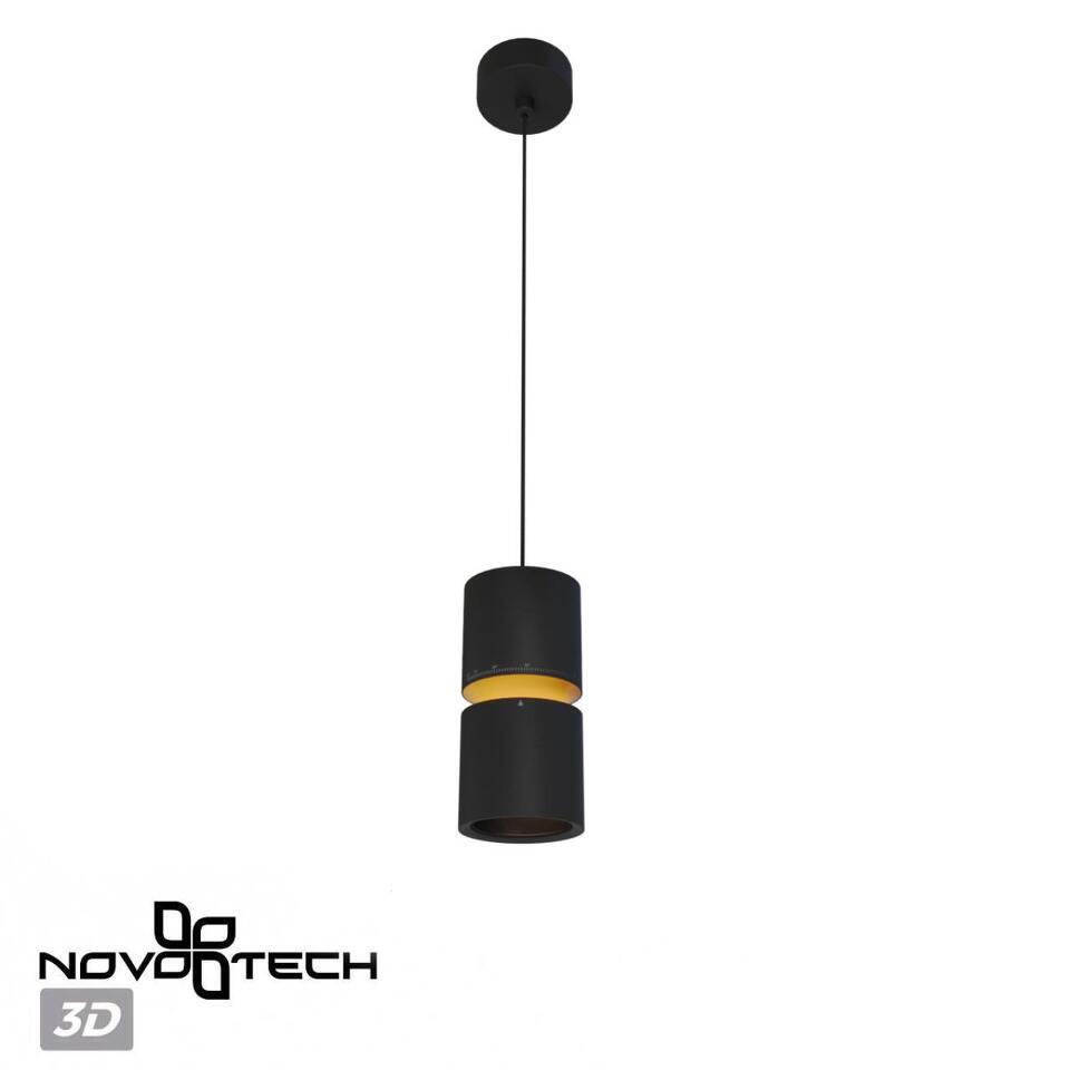 Фото №8  Подвесной светильник NOVOTECH 359340 OVER NT24 318 черный Светильник подвесной с механизмом регулировки высоты, провод 2м IP20 LED 10W/3W 3000K 1090Лм 170-265V ARISTO
