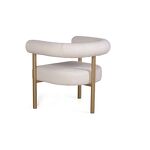 Превью фото №5  Кресло Top concept Кресло Бигги, букле Turin ivory / опоры золото
