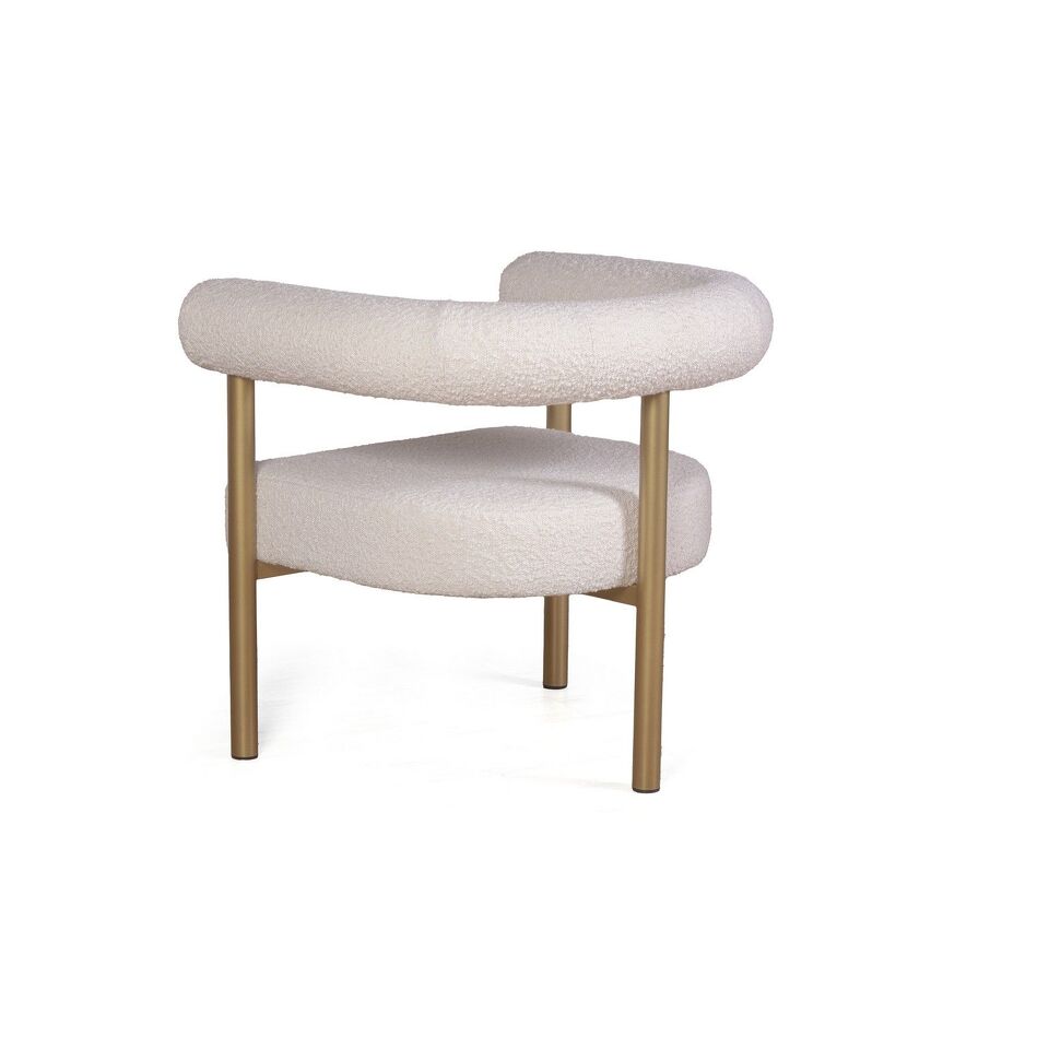 Фото №7  Кресло Top concept Кресло Бигги, букле Turin ivory / опоры золото