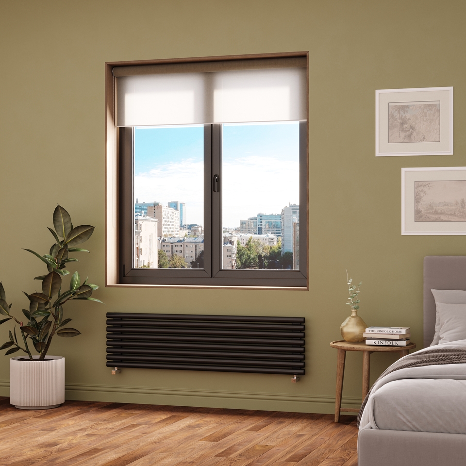 Фото №3  Радиатор Asthetik  42 H 42 1250 -4, Низ лево, 9016 RAL белый мат