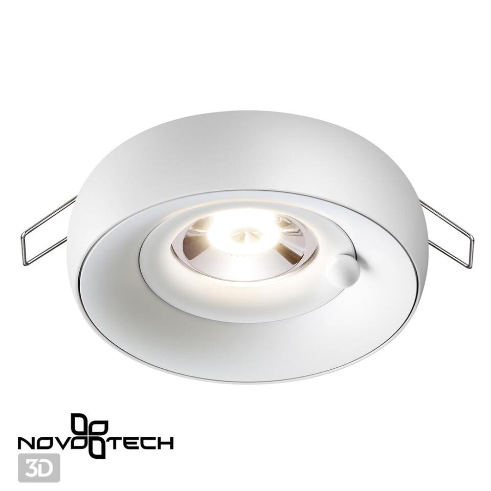 Фото №3  NOVOTECH 370797 SPOT NT21 531 белый/белый Светильник встраиваемый влагозащищенный IP44 GU10 50W 220V WATER