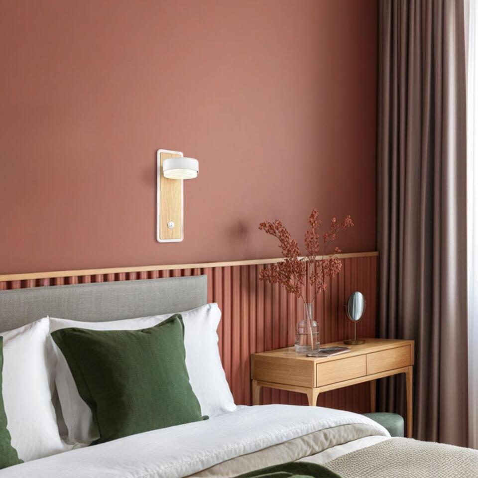 Фото №11  LUMION 8263/1W COMFI LN26 432 металл, белый/дерево Бра GX53 LED 1*7W 220V LELAND