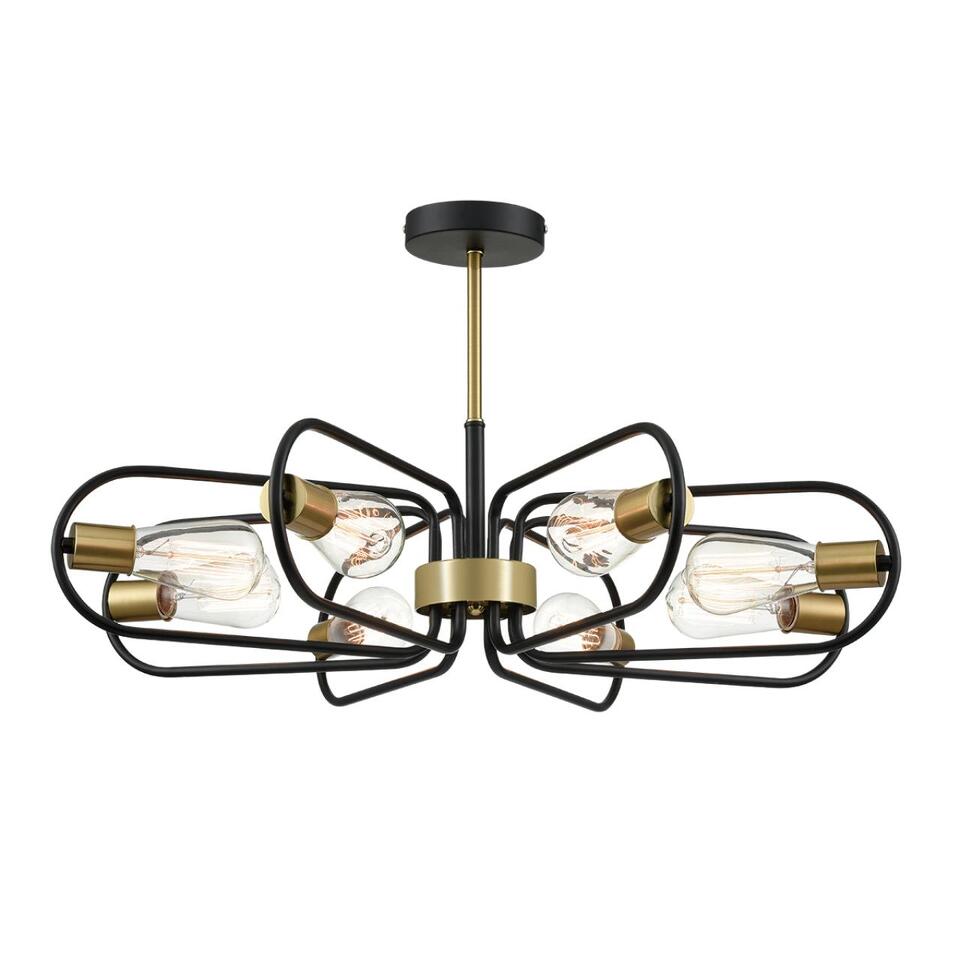 Фото №9  Люстра LUMION 8058/8C COMFI LN24 000 черный, медь/ металл/ Люстра потолочная E27 8*60W 220V ALMIRA