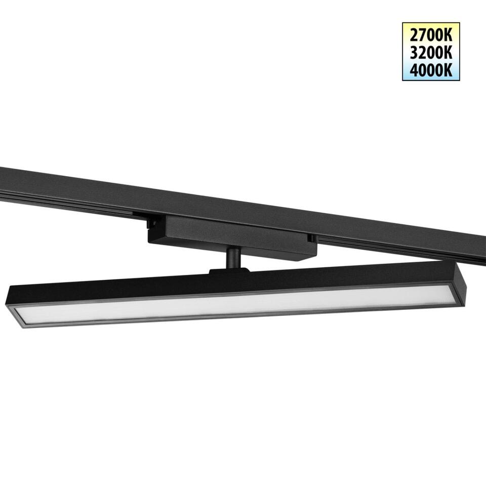 Фото №7  NOVOTECH 359779 PORT NT25 260 черный Светильник однофазный трехжильный трековый с переключ. цв. температуры IP20 LED 24W 180-265V 2700К/3200К/4000К STRATUS