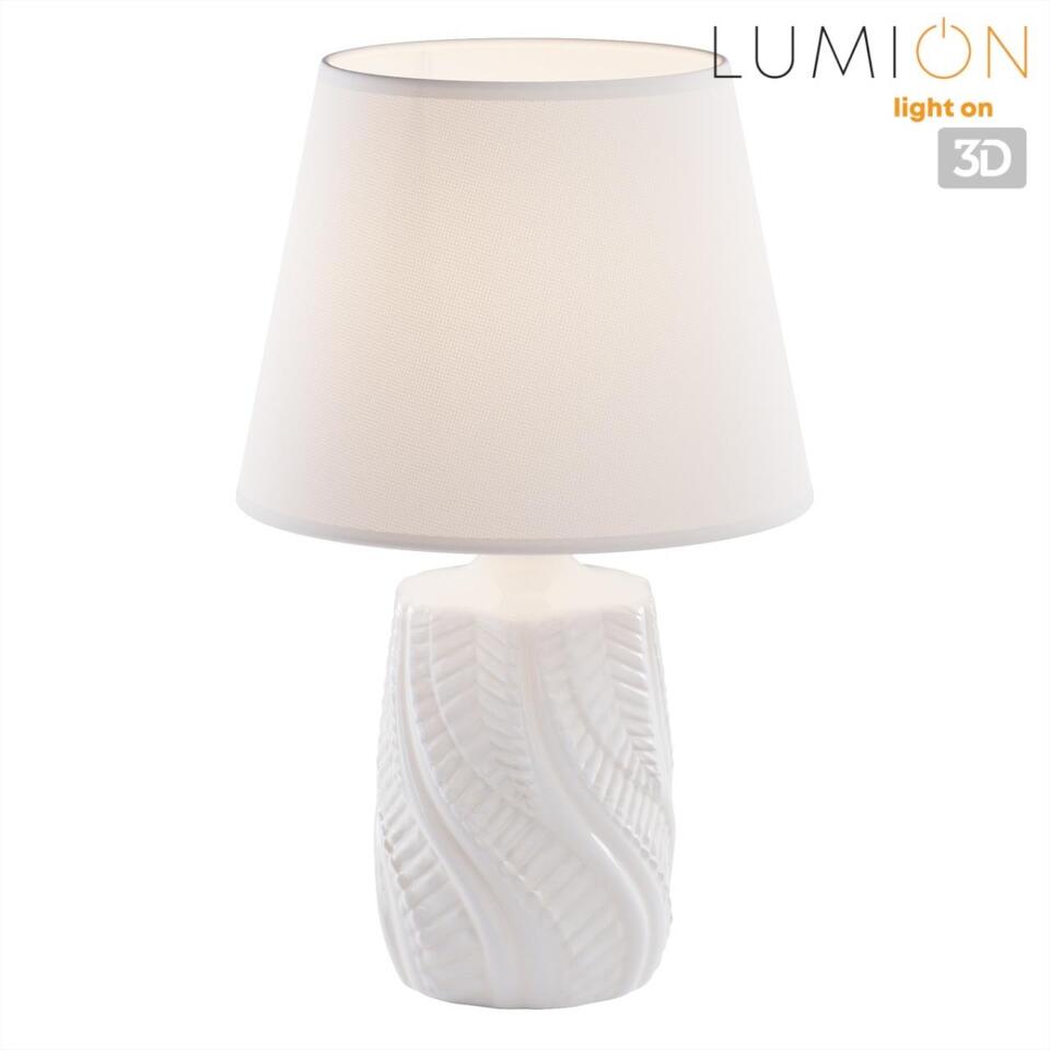 Фото №7  Настольная лампа LUMION 8212/1T CLASSI LN26 475 белый жемчужный/белый, керамика/текстиль Настольная лампа Е27 1*60W 220V SINNA
