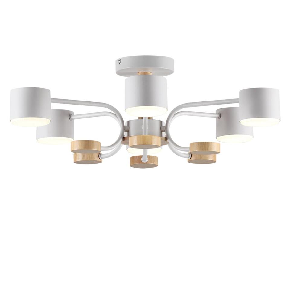 Фото №9  LUMION 8231/6C COMFI LN26 336 белый, металл/дерево/пластик Светильник потолочный LED GX53 6*9W 220V RONDO