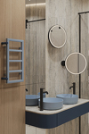 Превью фото №2  Полотенцесушитель Полотенцесушитель Simple 1435 -9 секций - 430 мм, бок низ лево