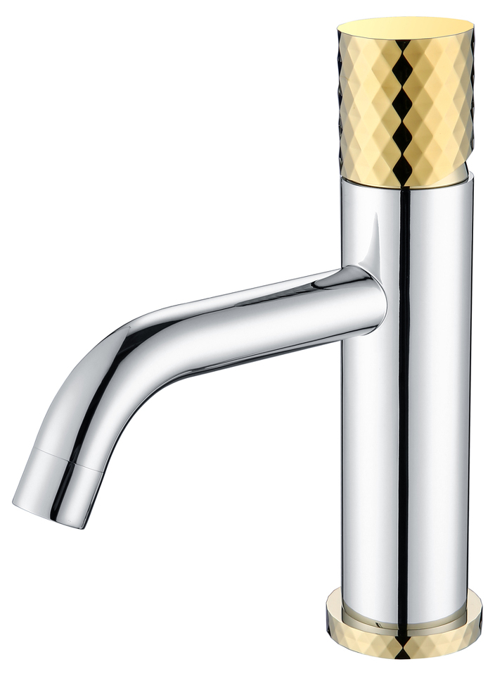 Фото №2  Boheme Смеситель STICK для умыв. низ. CHROME DIAMOND GOLD_Комплект