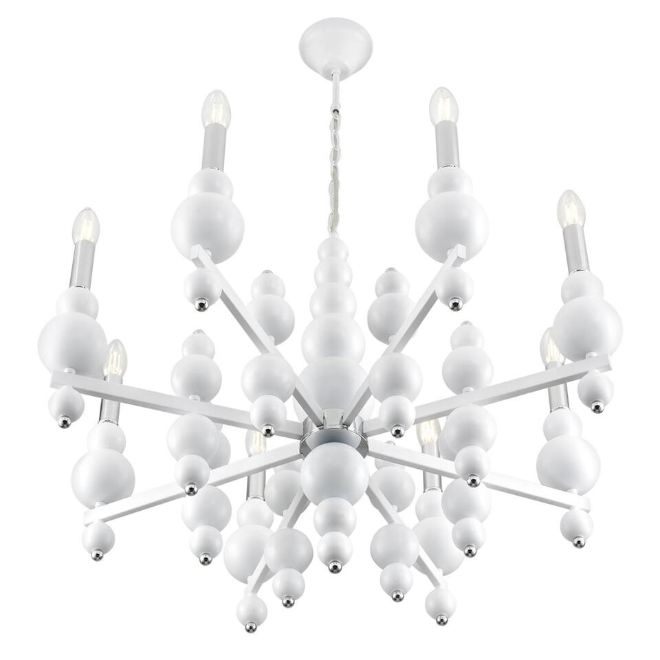 Фото №10  Люстра LUMION 8260/8 MODERNI LN26 126 белый/хром, металл Люстра E14 8*40W 220V NANA