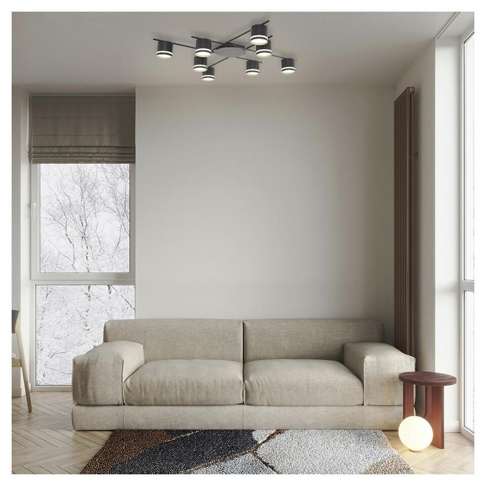 Фото №7  LUMION 8362/8C COMFI LN 000 черный, металл/акрил Светильник потолочный GX53 LED 8*7W 220V BERTY