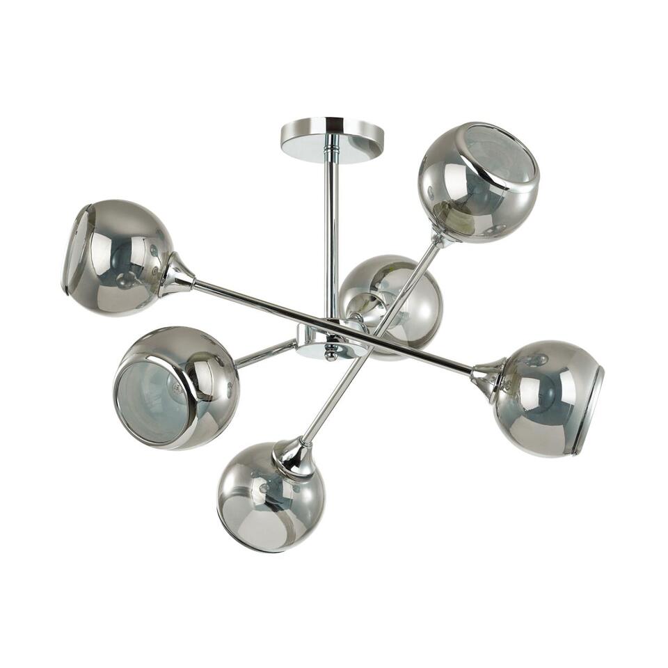 Фото №4  Люстра LUMION 4530/6C COMFI LN21 000 хром, дымчатый Люстра потолочная E27 6*60W 220V SANDRA
