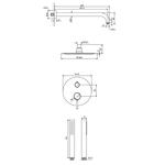 Превью фото №3  EXCELLENT Система для душа скрытого монтажа Pi AREX.SET.1245BL (черный мат)