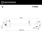 Превью фото №2  Кронштейн душевой настенный WHITECROSS Y1309BL (черный мат)
