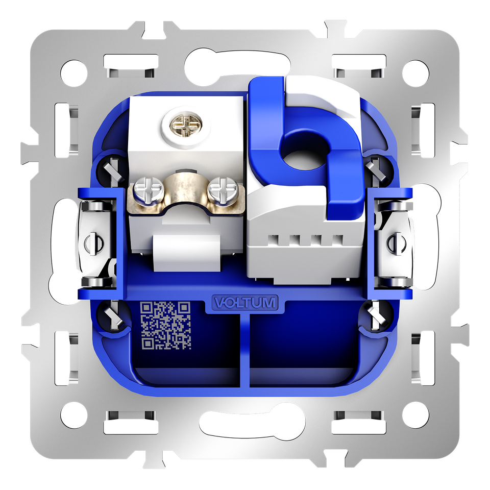 Фото №4  Розетка VOLTUM Механизм розетки TV+RJ45 кат. 6, S70
