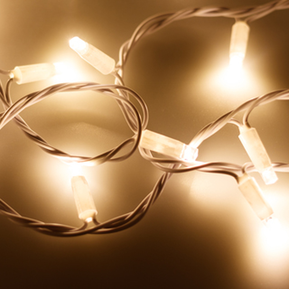 Фото №1  Ardecoled Светодиодная гирлянда ARD-STRING-PRO-10000-WHITE-100LED-FLASH WARM (230V, 7W) ( IP65)
